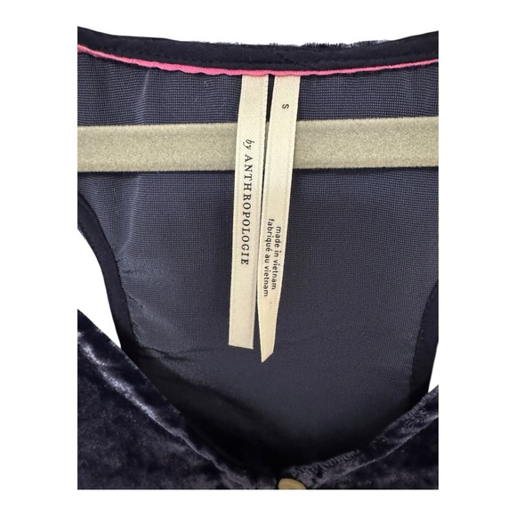 ANTHROPOLOGIE | Suri Crushed Velvet Tank Top in Royal Purple/Blue, Size Small - Picture 8 of 11